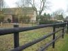 Piquet de clôture pour chevaux traité à la créosote